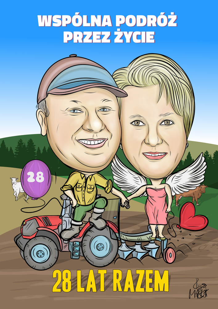 Karykatura na rocznicę ślubu