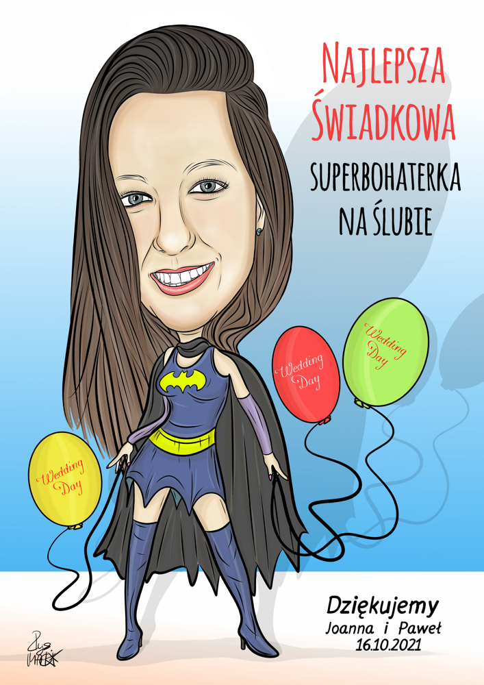 Karykatura dla świadkowej