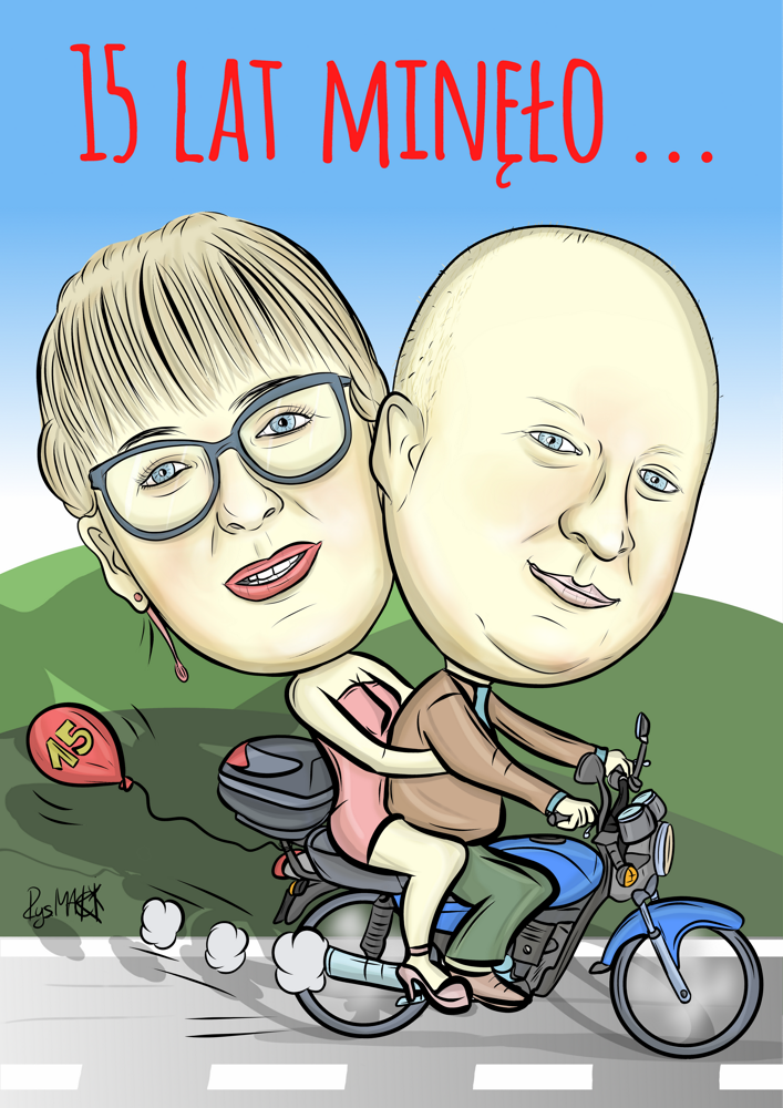 Karykatura na rocznicę ślubu