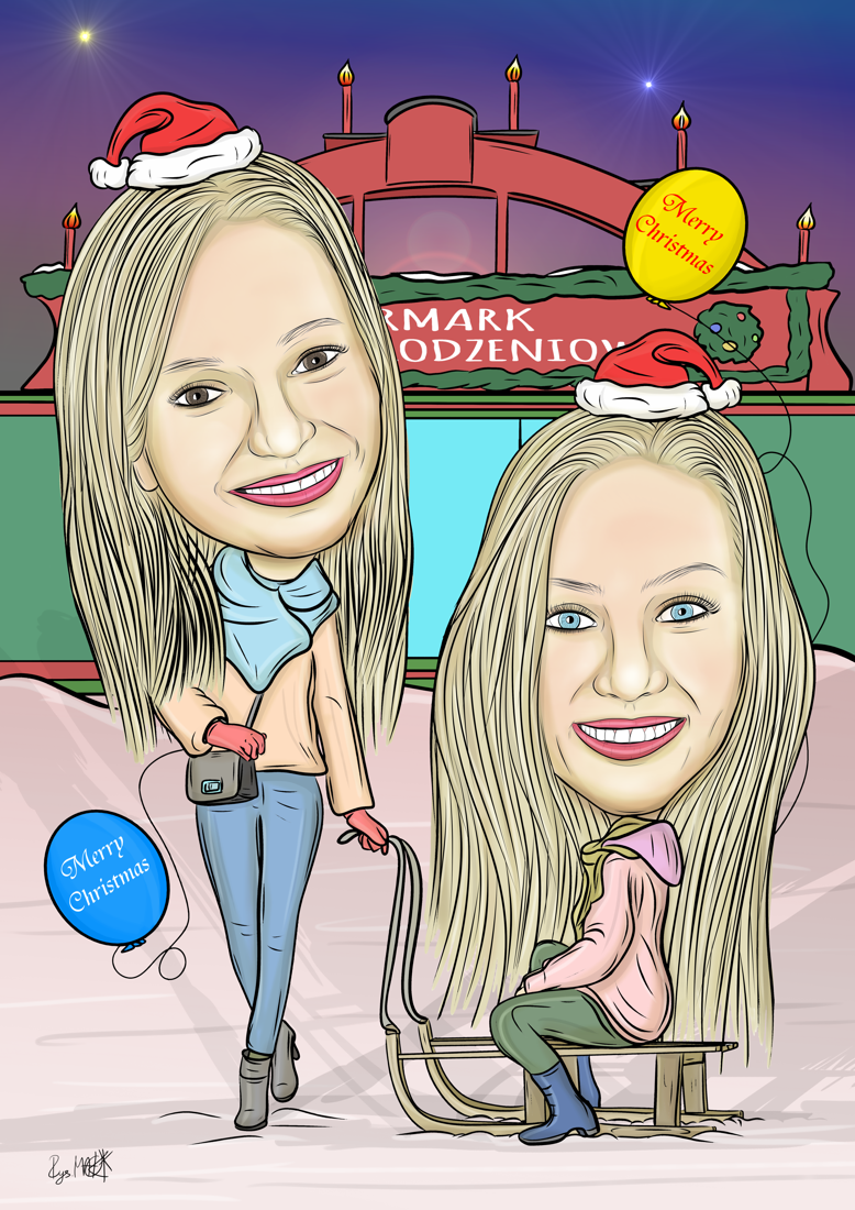Karykatura dla przyjaciółki