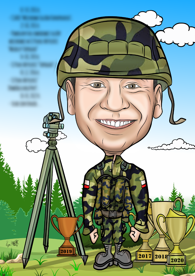 Karykatura żołnierza