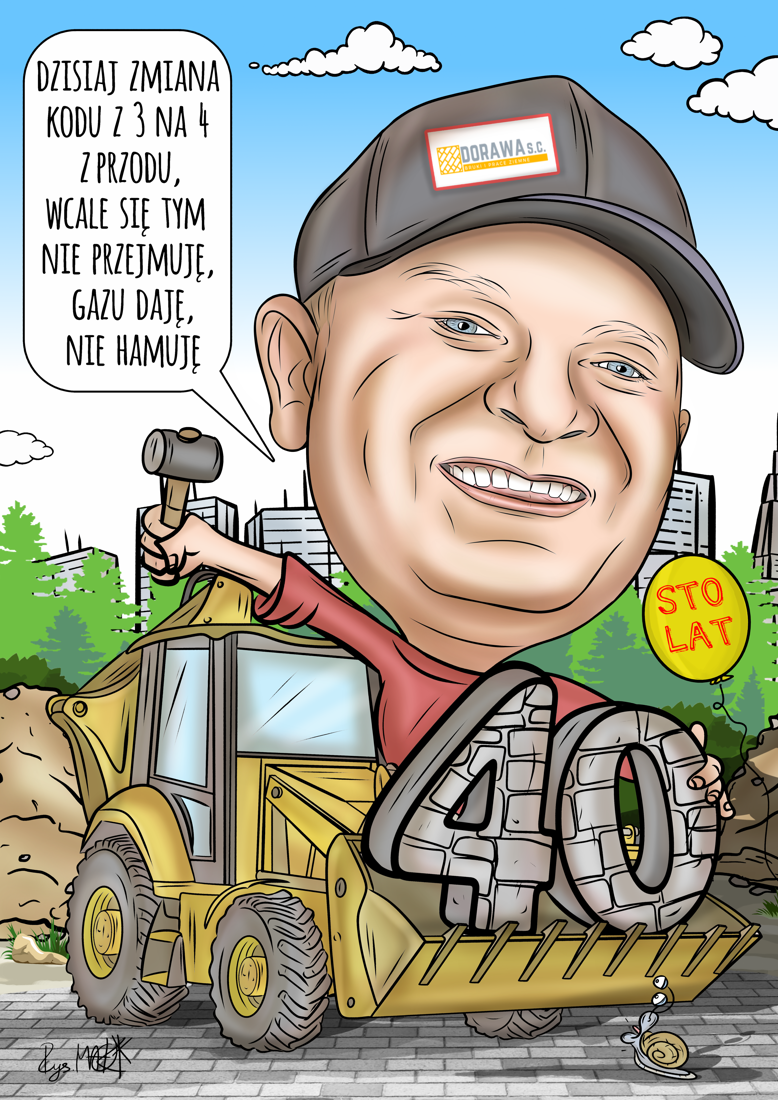 Karykatura na 40 – te urodziny
