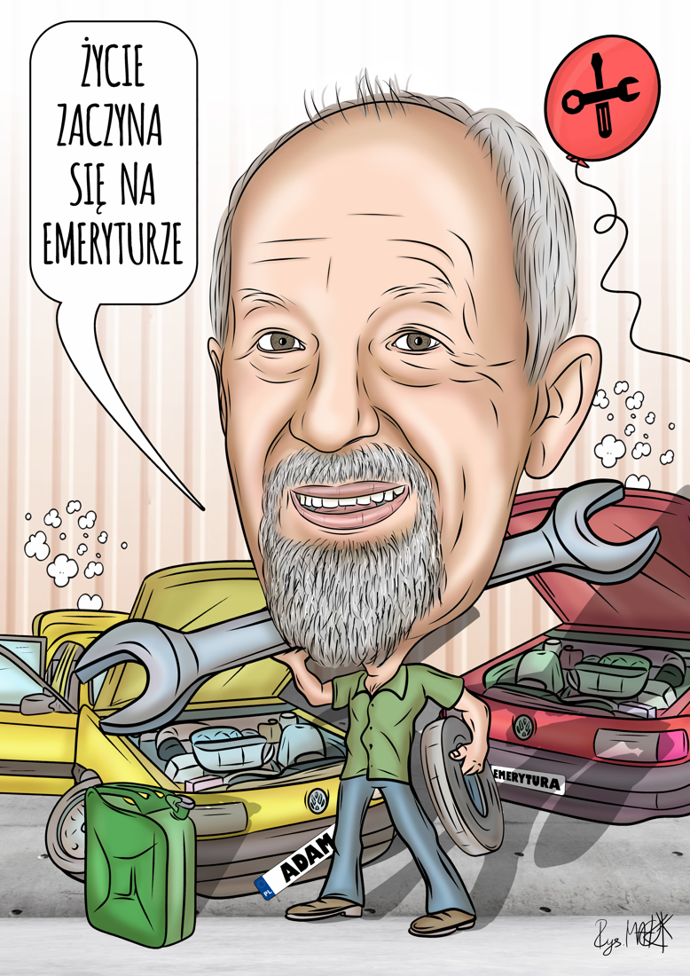 Karykatura dla emeryta
