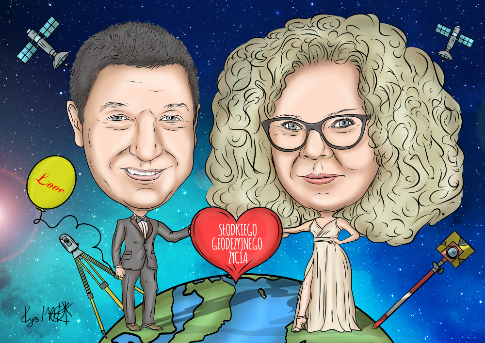 Karykatura dla geodetów