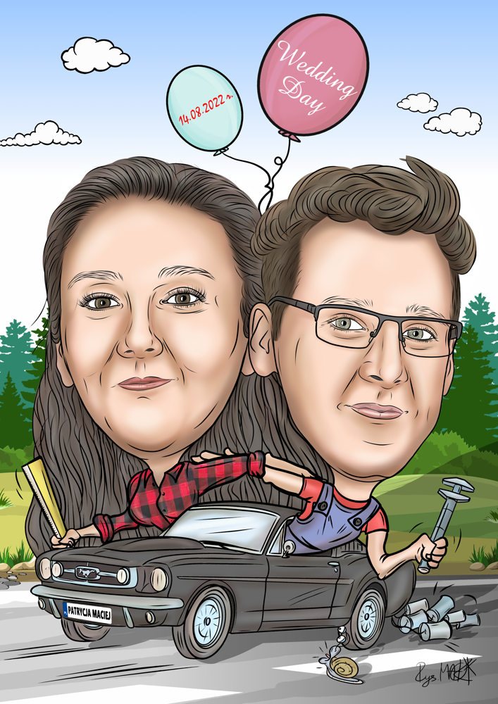 Karykatura ślubna