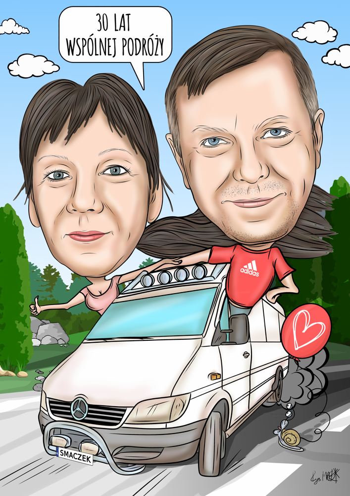 Karykatura na perłowe gody