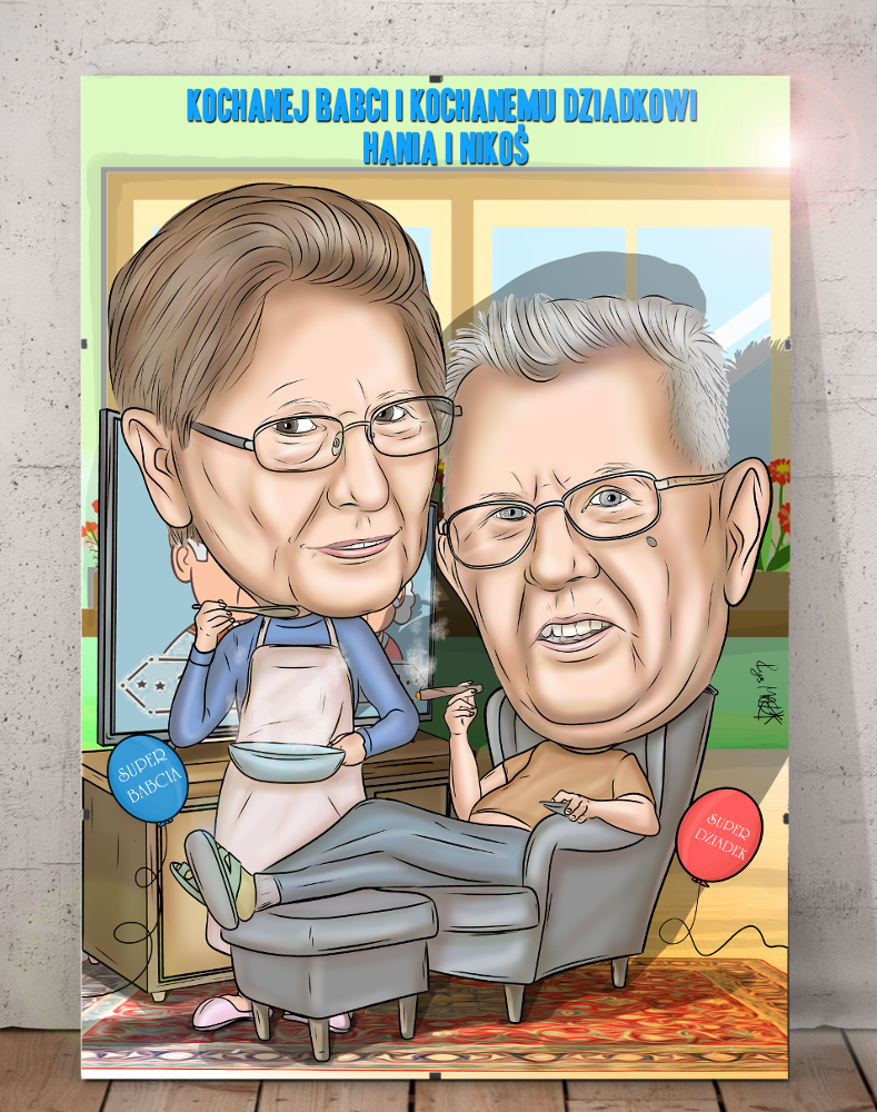Karykatura dla dziadków