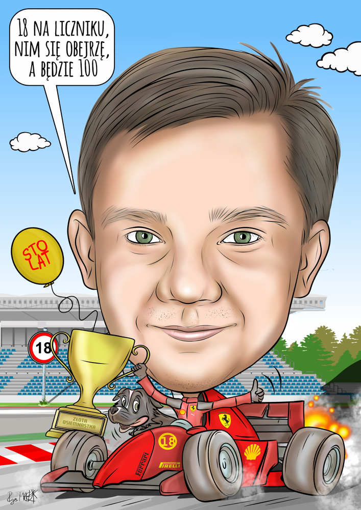 Karykatura na 18-kę