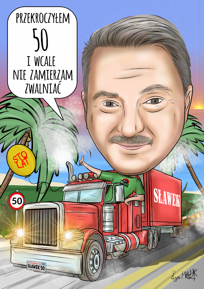 Karykatura na 50-kę