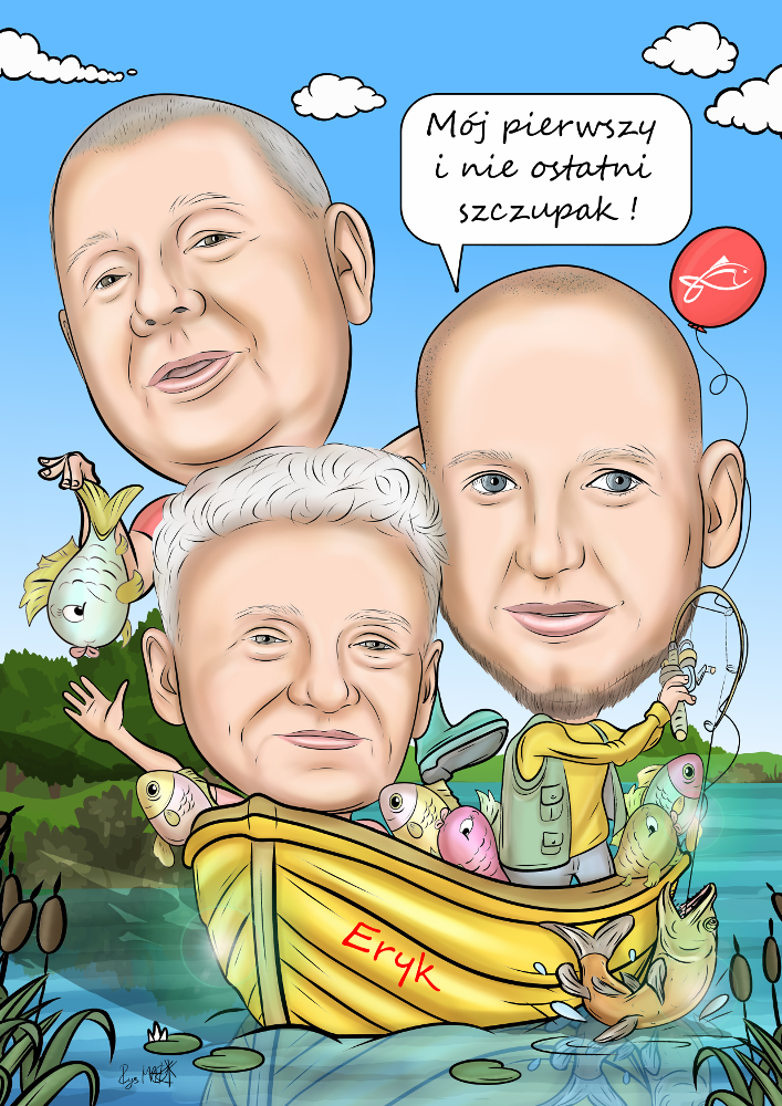 Karykatura dla rybaka