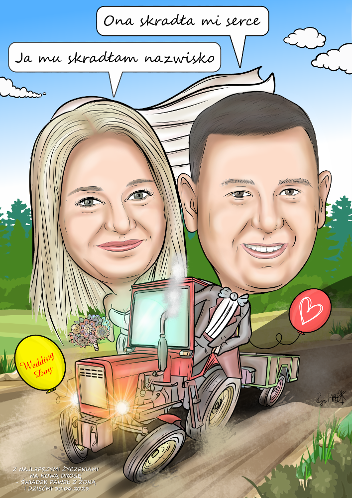 Karykatura weselna