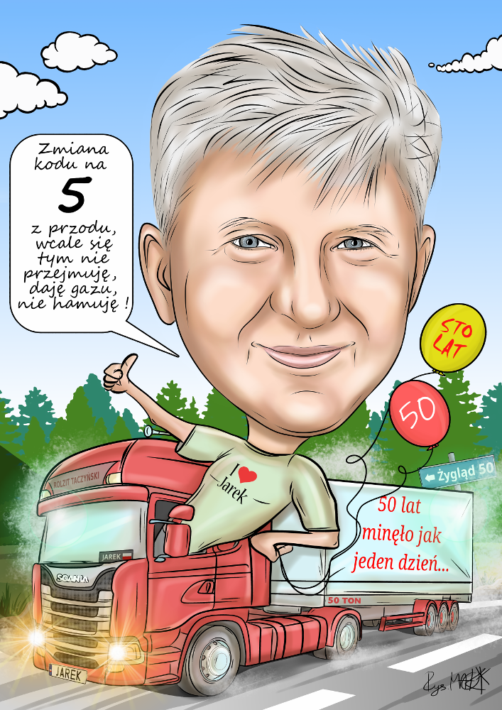 Karykatura na 50-kę