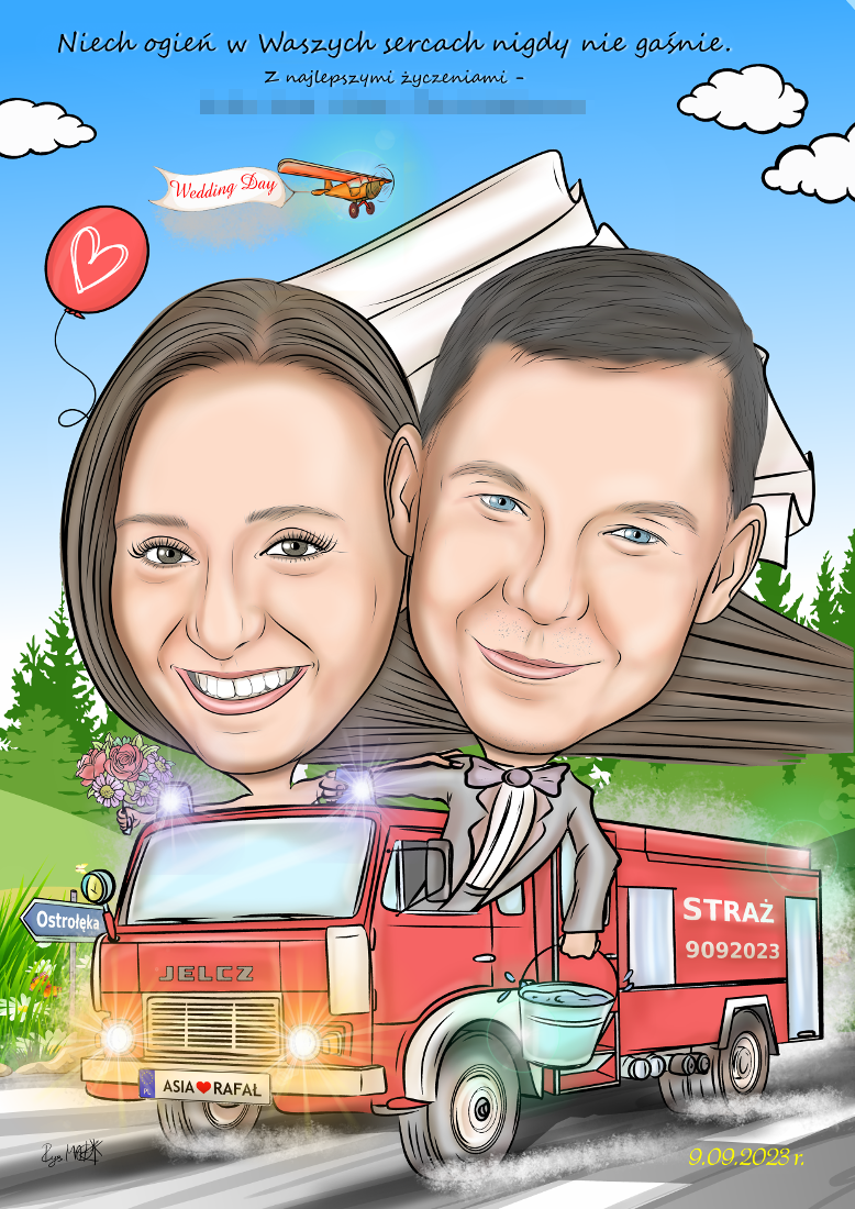 Karykatura weselna