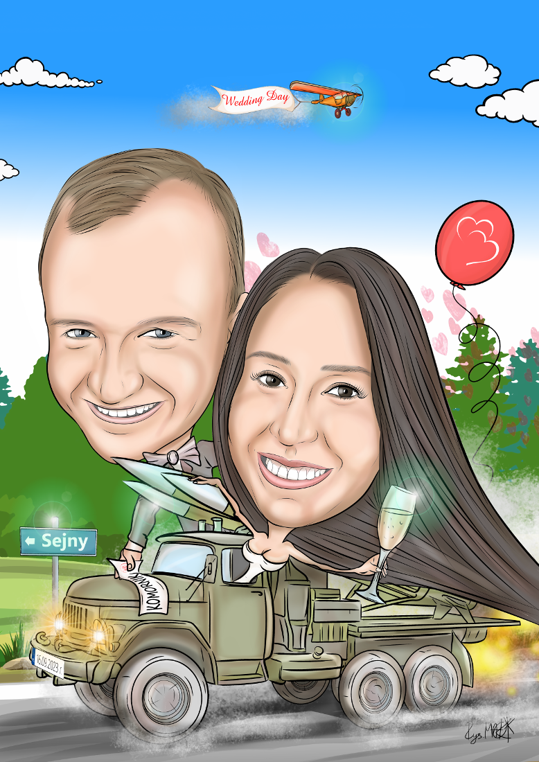 Karykatura weselna