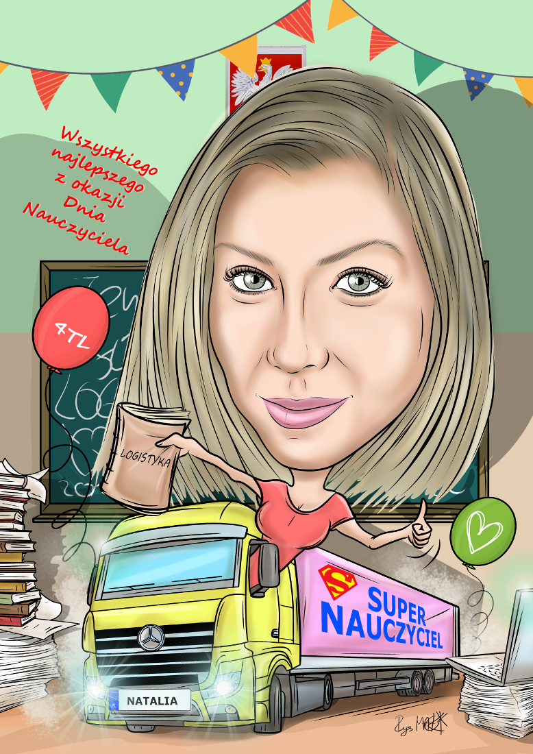 Karykatura dla nauczyciela