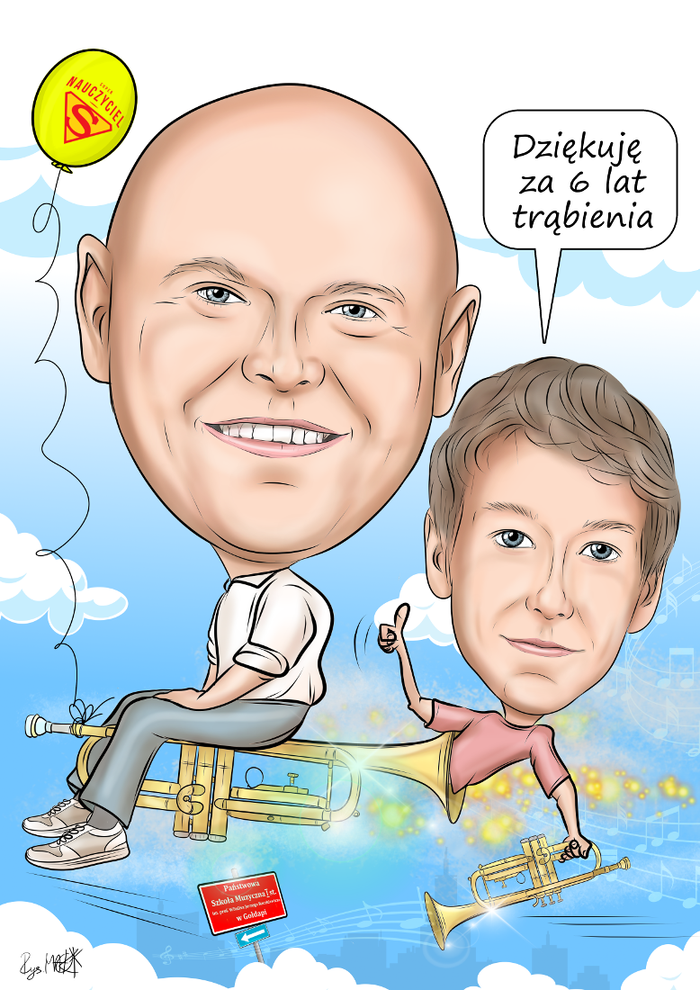 Karykatura dla nauczyciela