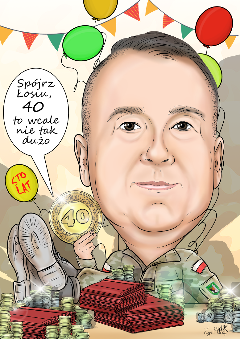 Karykatura na czterdziestkę