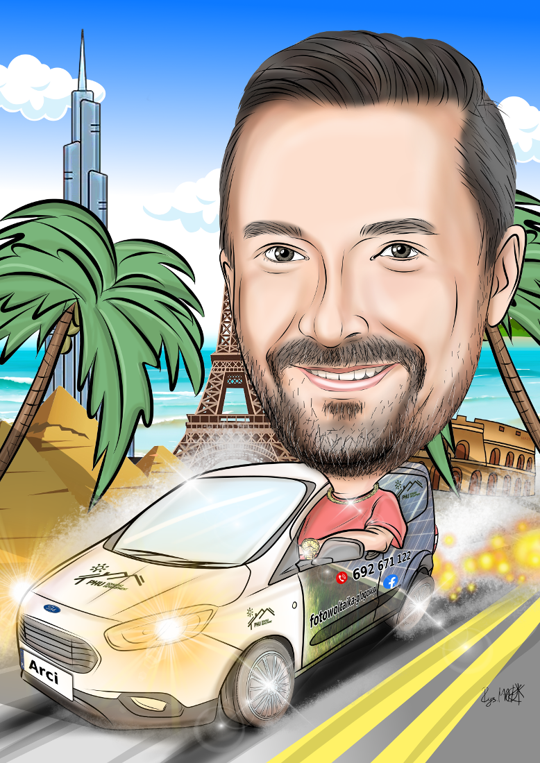 Karykatura dla podróżnika