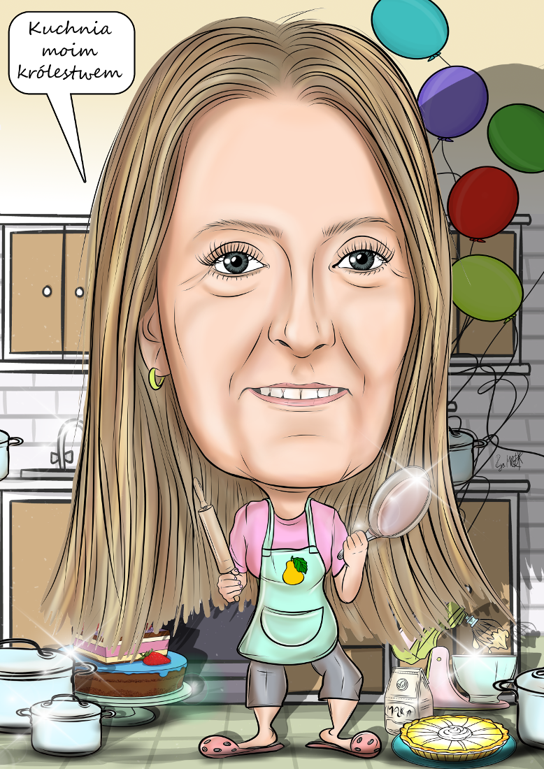 Karykatura dla kucharki