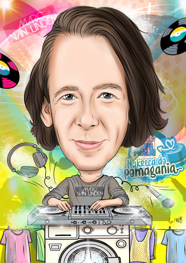 Karykatura dla didżeja