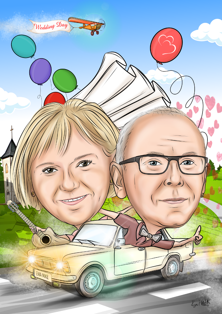 Karykatura weselna