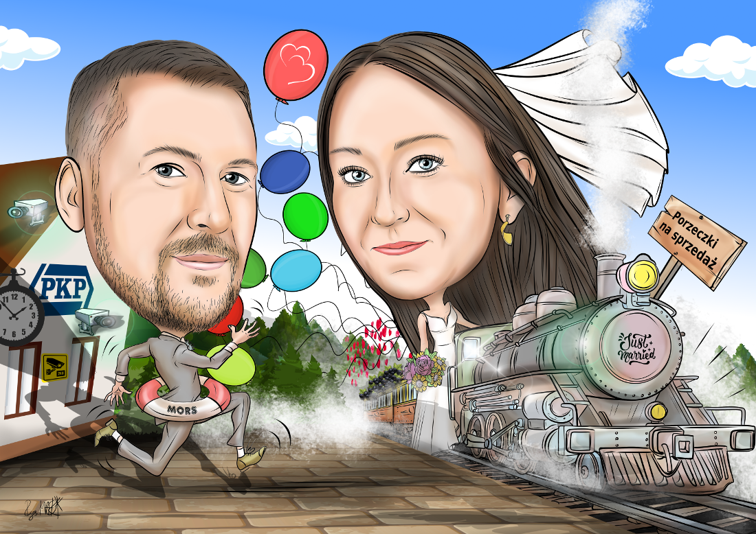 Karykatura ślubna