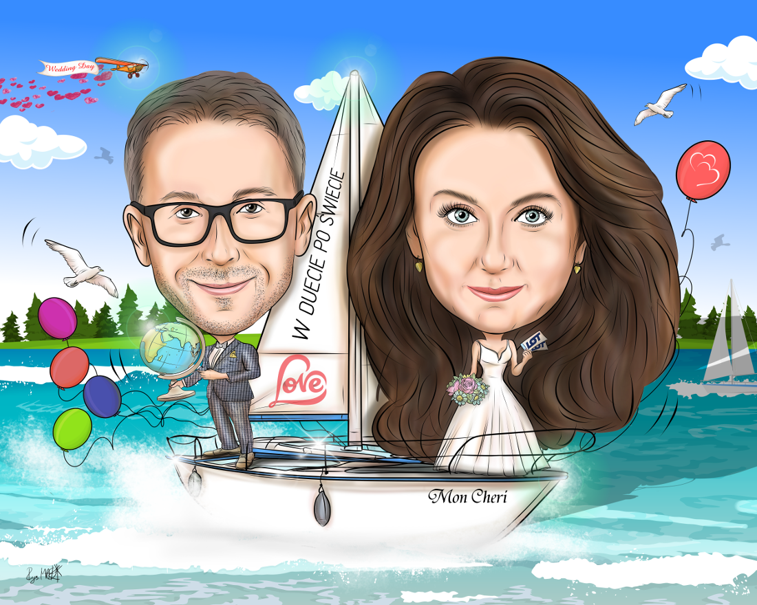 Karykatura ślubna :)