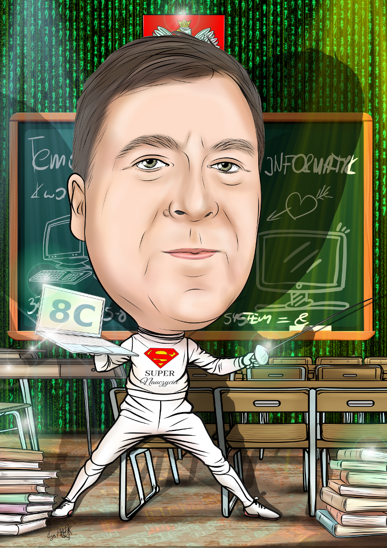 Karykatura dla nauczyciela informatyki