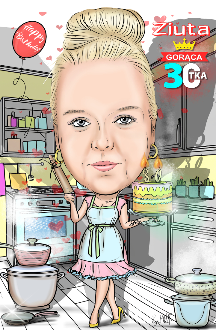 Karykatura na 30-te urodziny