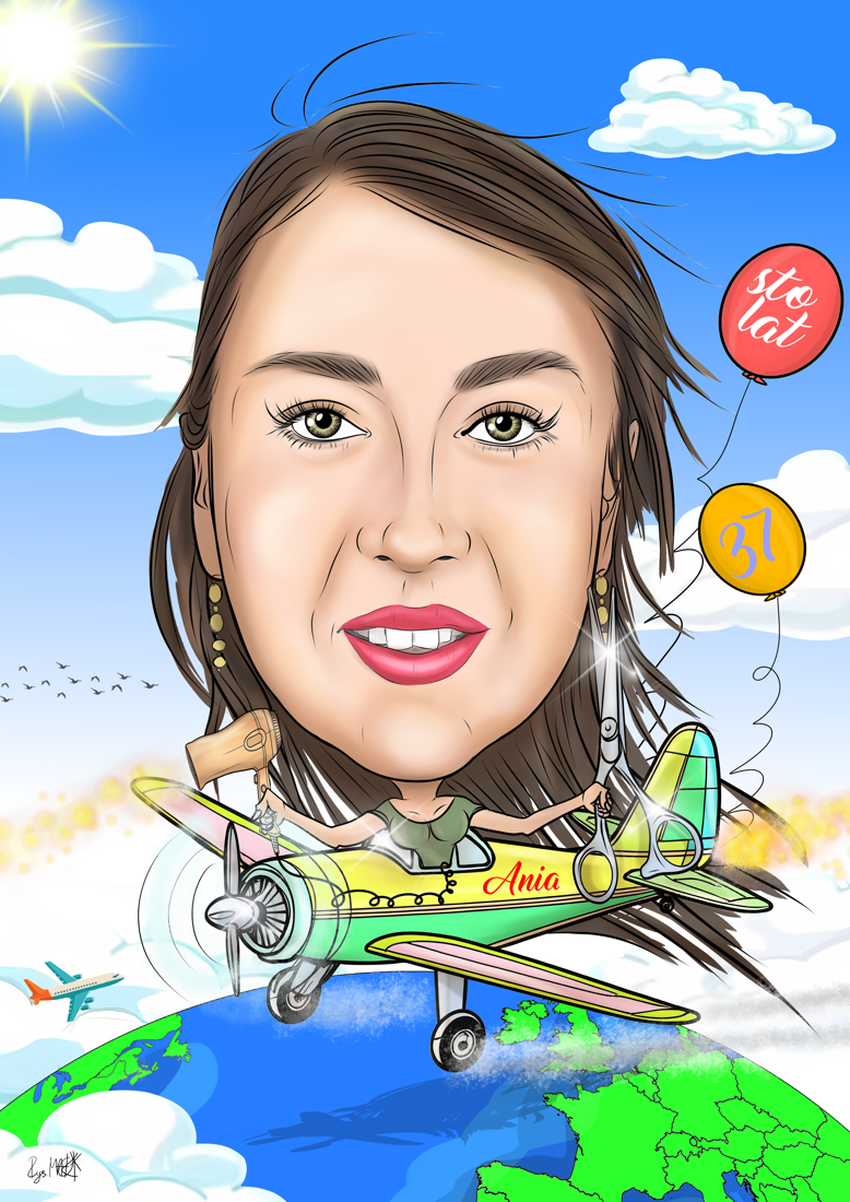 Karykatura dla Pani fryzjerki