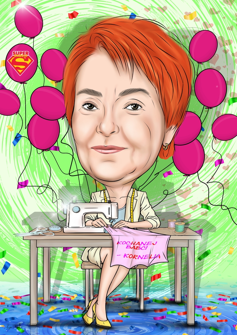 Karykatura na Dzień Babci – Prezent, Który Zachwyca