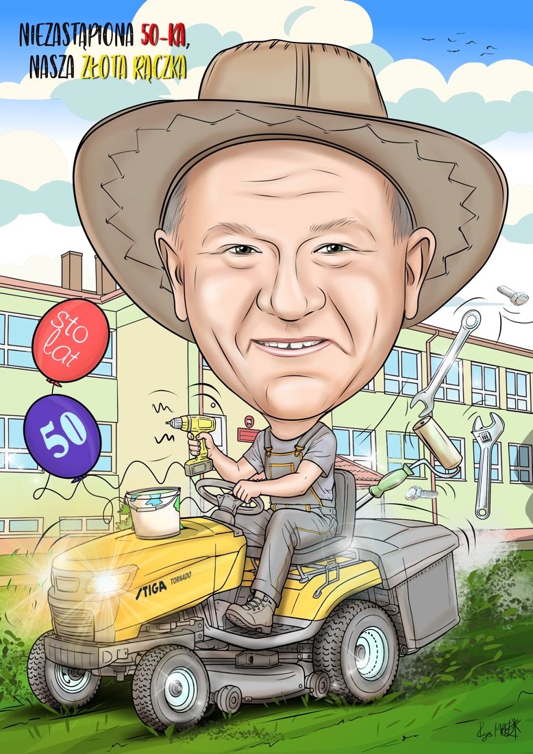 Karykatura dla konserwatora