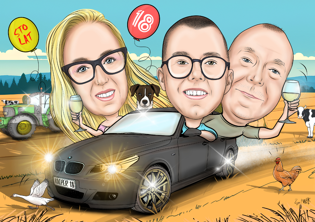 Karykatura na 18-kę