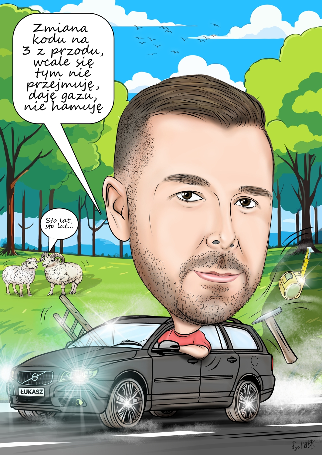 Karykatura na urodziny